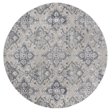UNITED WEAVERS OF AMERICA 7 ft. 10 in. Cascades Leaven Worth Round Rug, Blue 2601 10560 88R